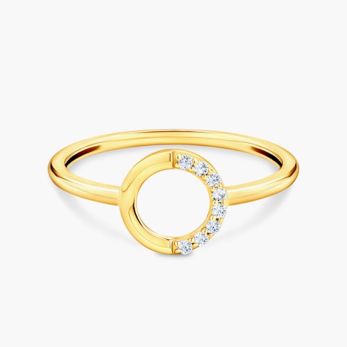 Pierścionek zaręczynowy SAVICKI: złoty, diamenty